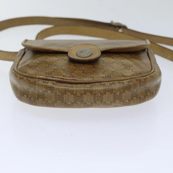 CELINE Macadam Canvas Shoulder Bag PVC Beige - Picture 5 of 15